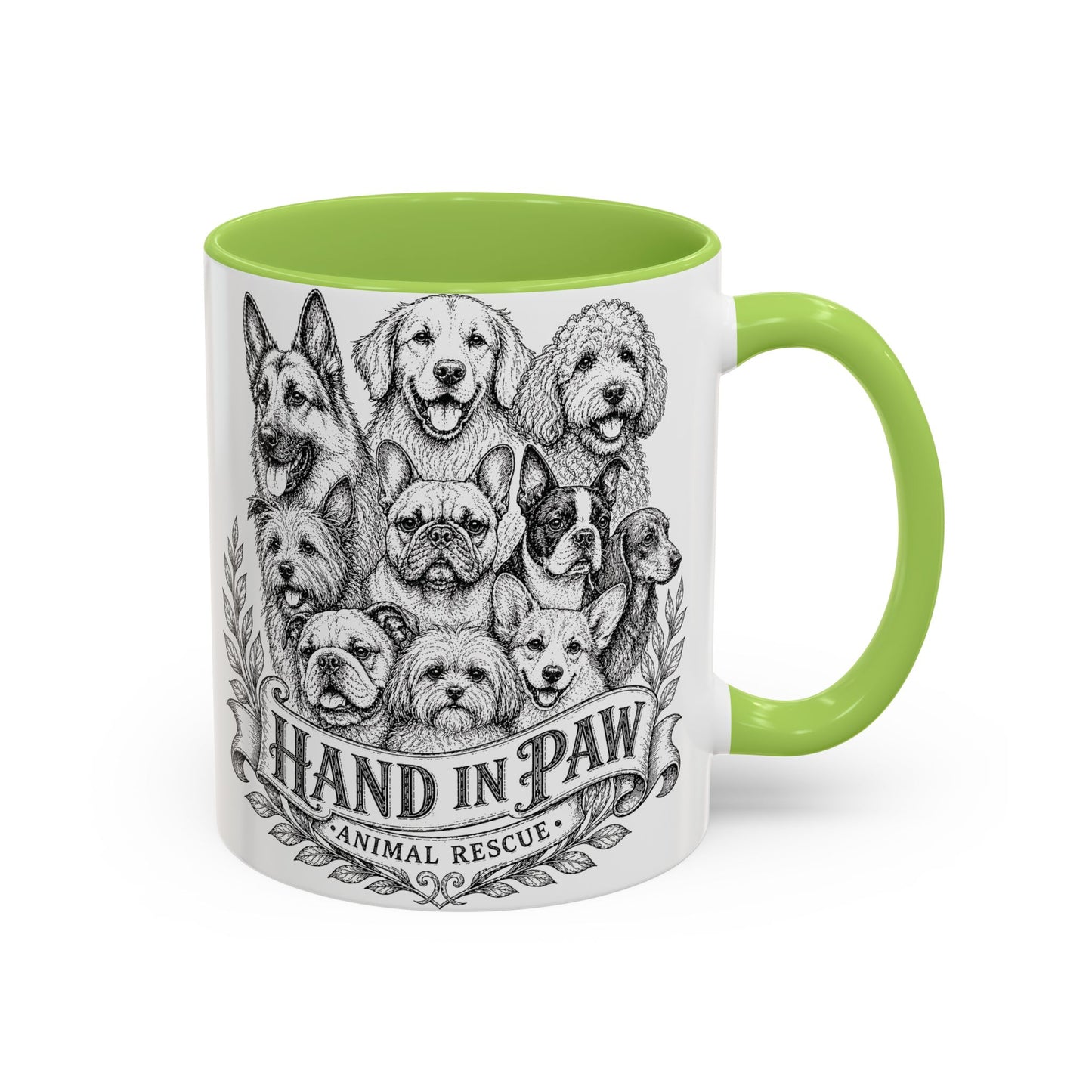 Vintage Animal Sketch Hand in Paw Logo Mug