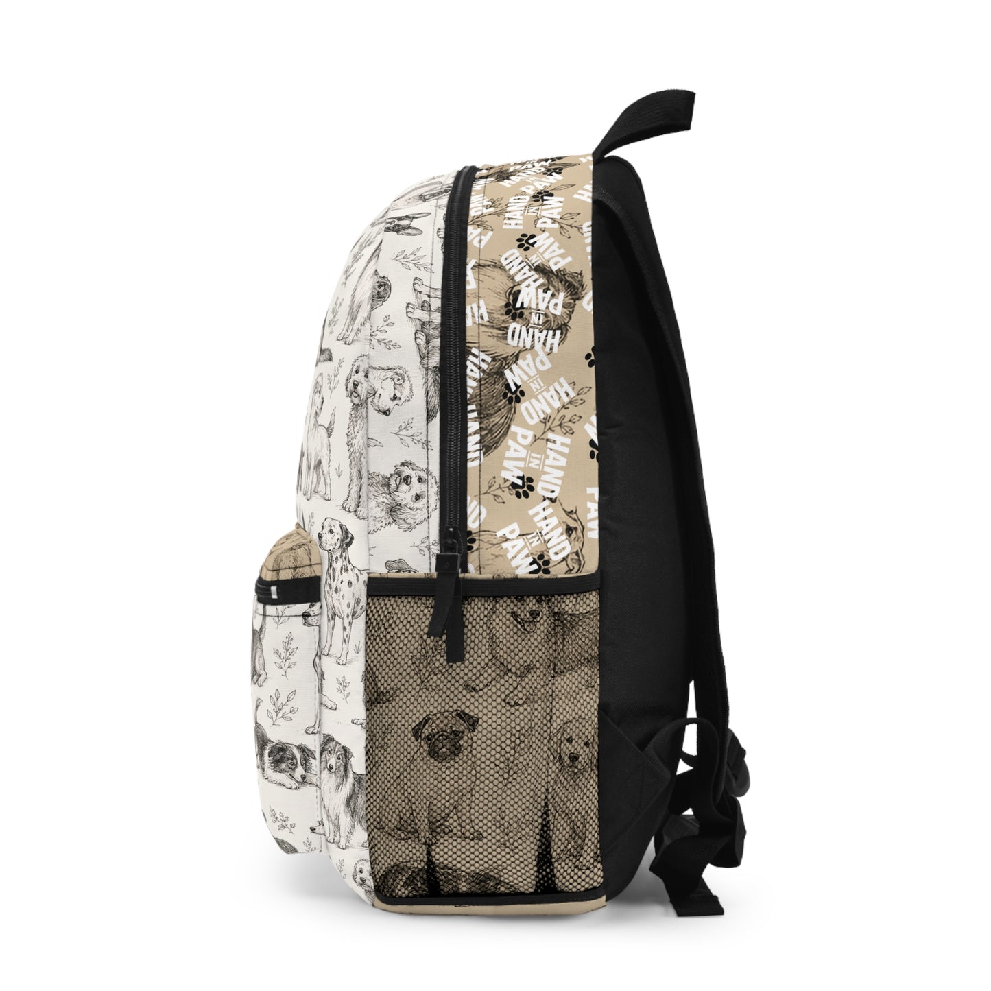 Hand in Paw Dog Pattern Backpack & Travel Bag