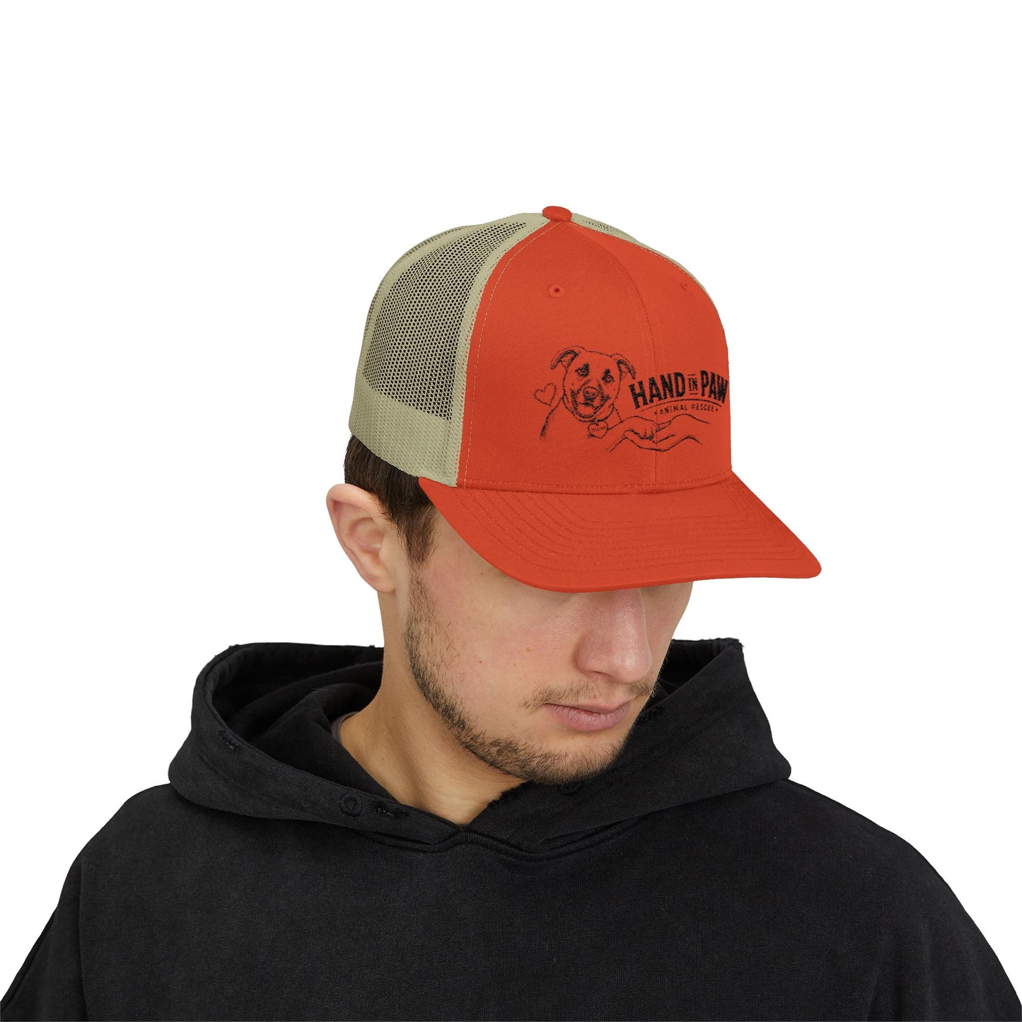 Hand in Paw - Embroidered Snapback Trucker Cap
