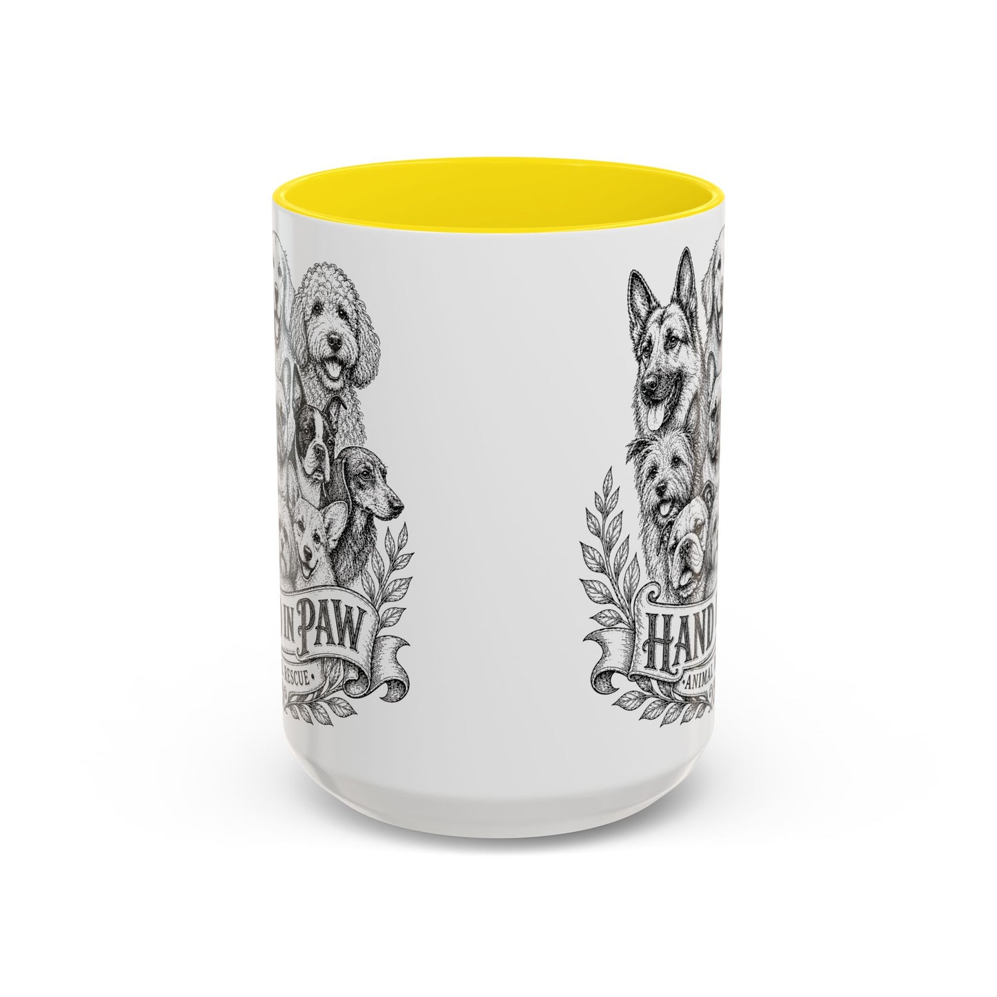 Vintage Animal Sketch Hand in Paw Logo Mug