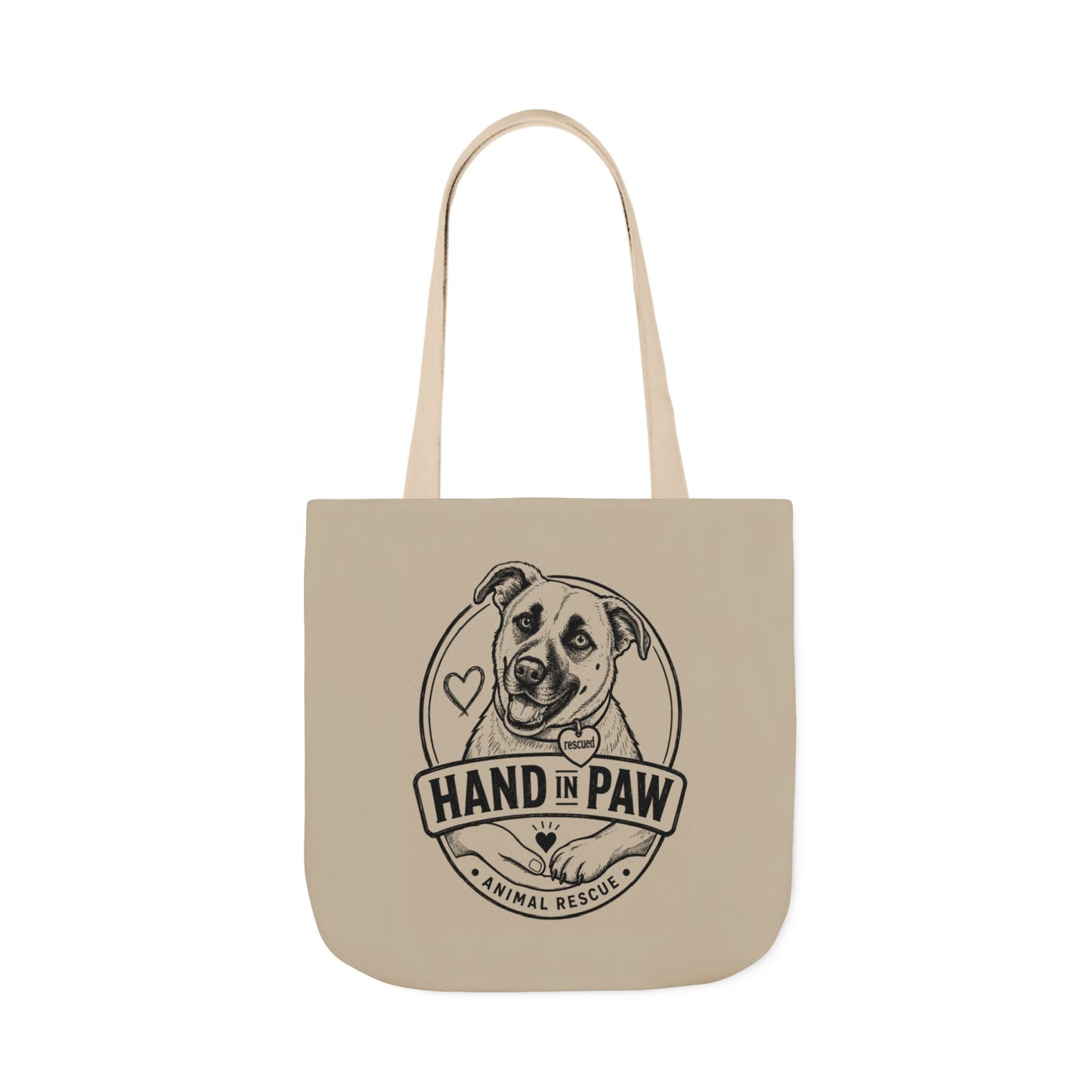Canvas Tote Bag - Vintage Sketch Dogs Pattern