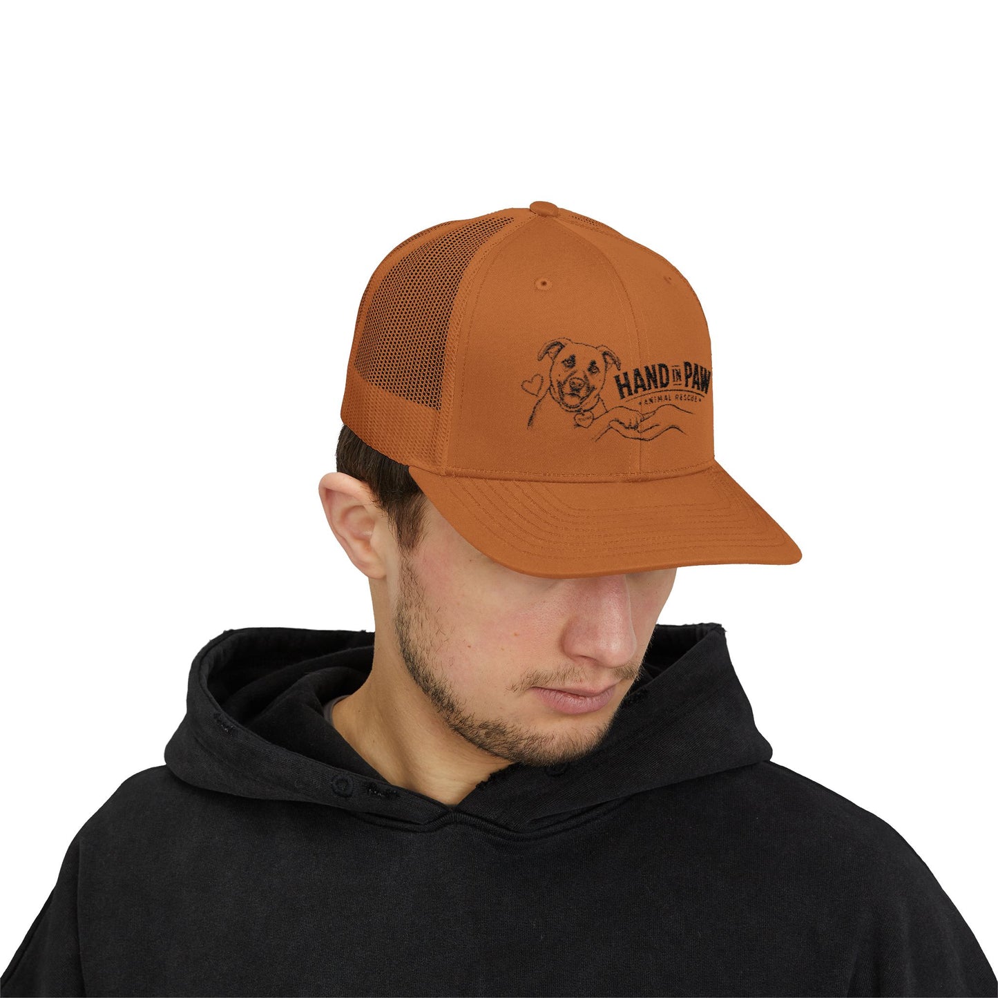 Hand in Paw - Embroidered Snapback Trucker Cap