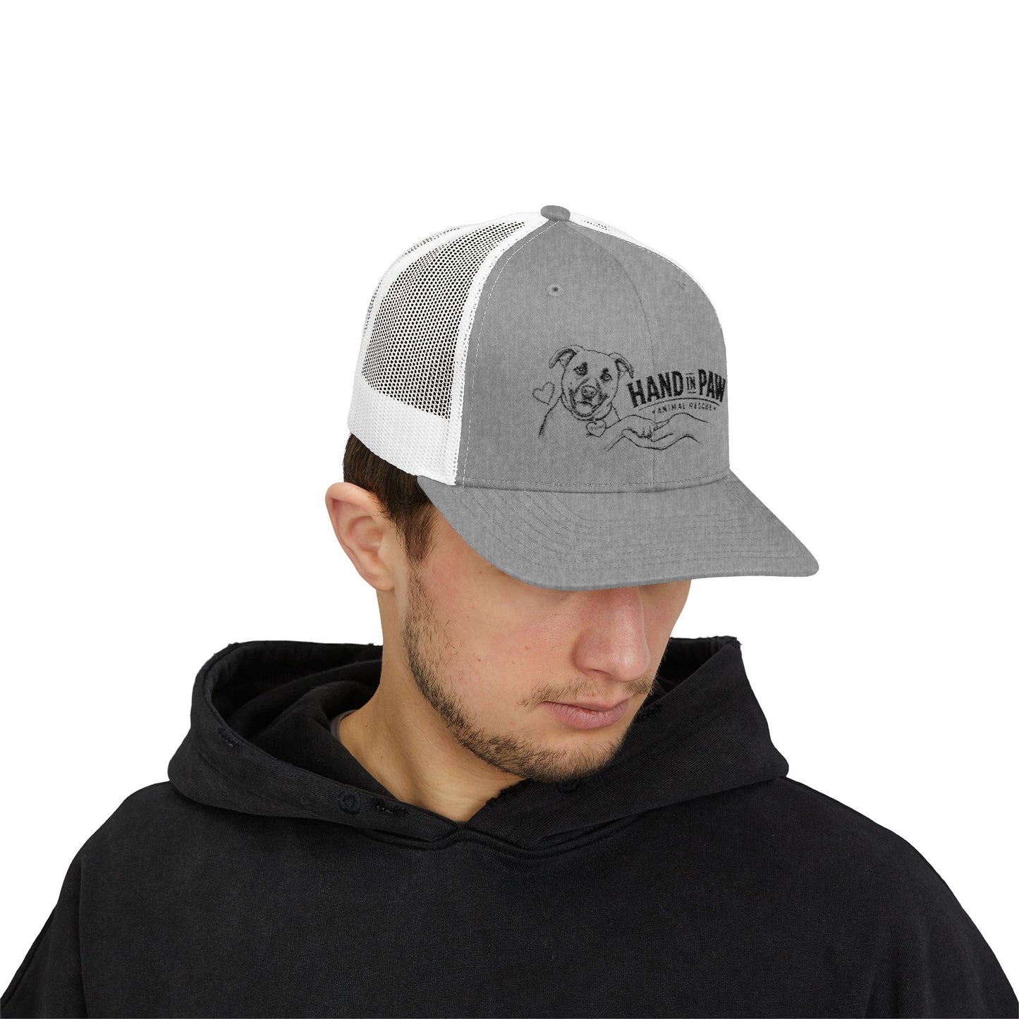 Hand in Paw - Embroidered Snapback Trucker Cap