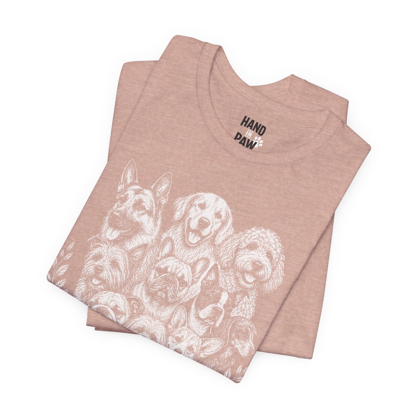 Hand in Paw Animal Rescue - Vintage Animal Sketch Logo T-Shirt