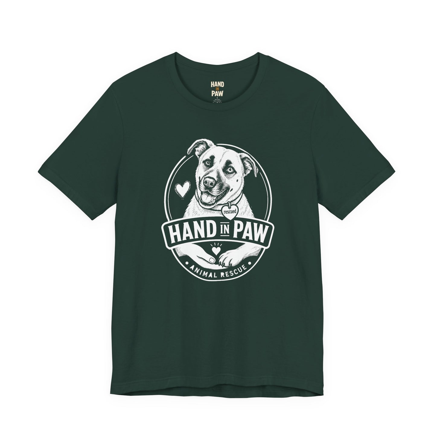Hand in Paw Rescue Logo T-Shirt