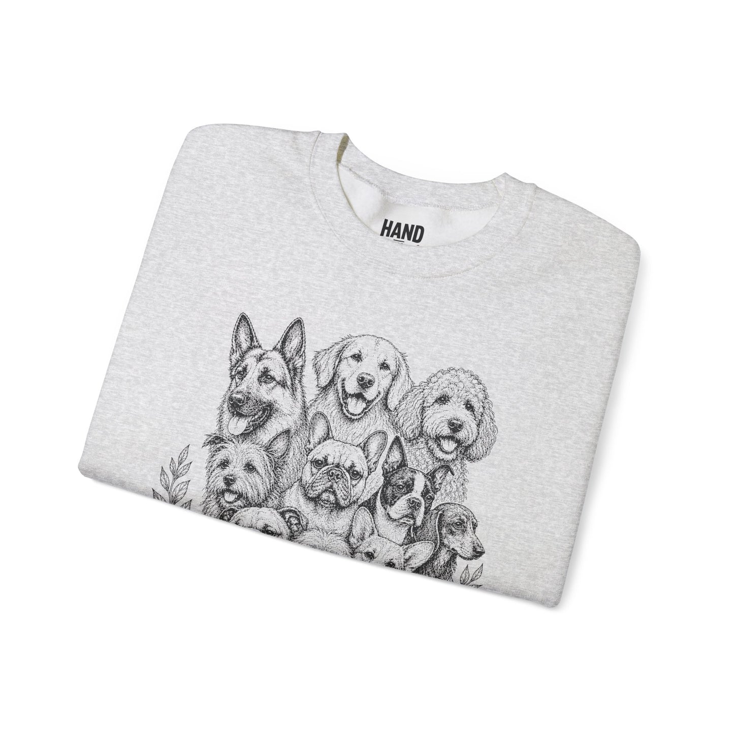Hand in Paw Animal Rescue - Vintage Animal Sketch Unisex Crewneck Sweatshirt