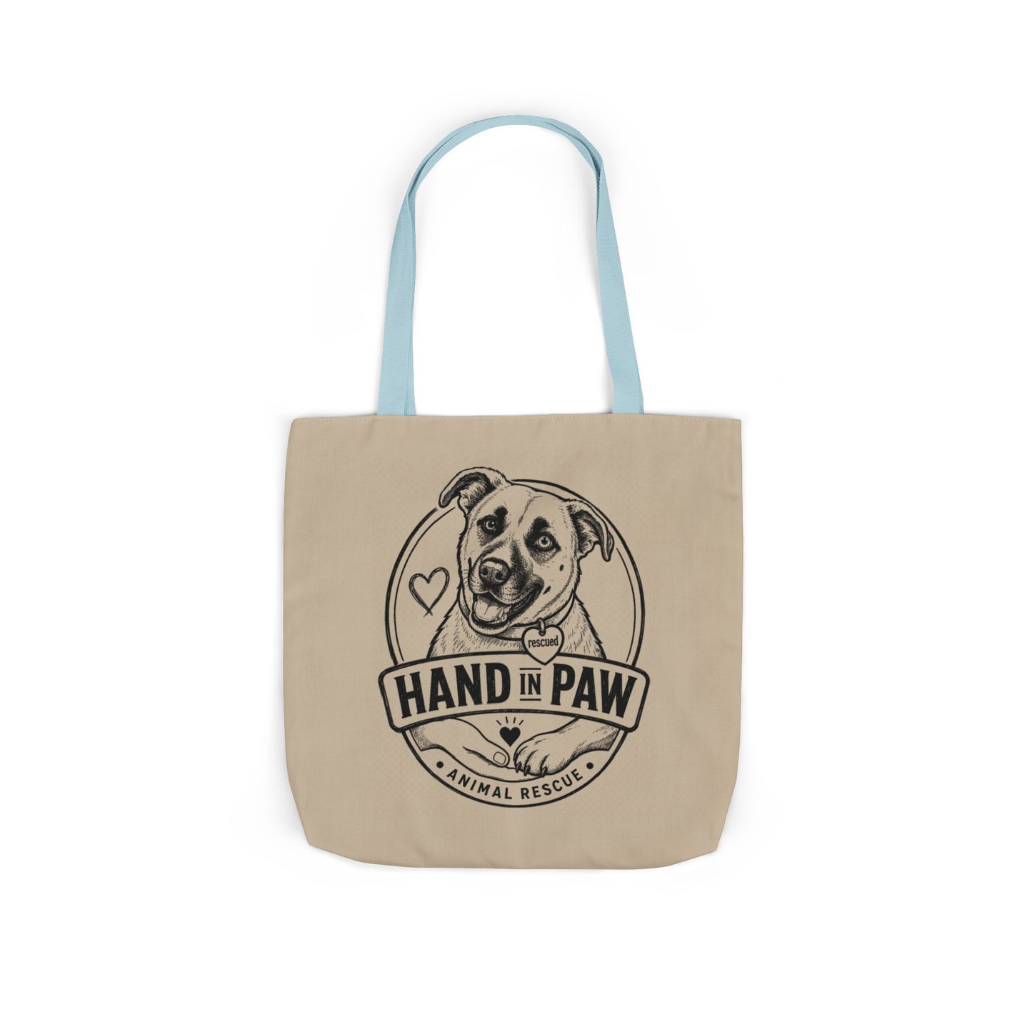 Canvas Tote Bag - Vintage Sketch Dogs Pattern