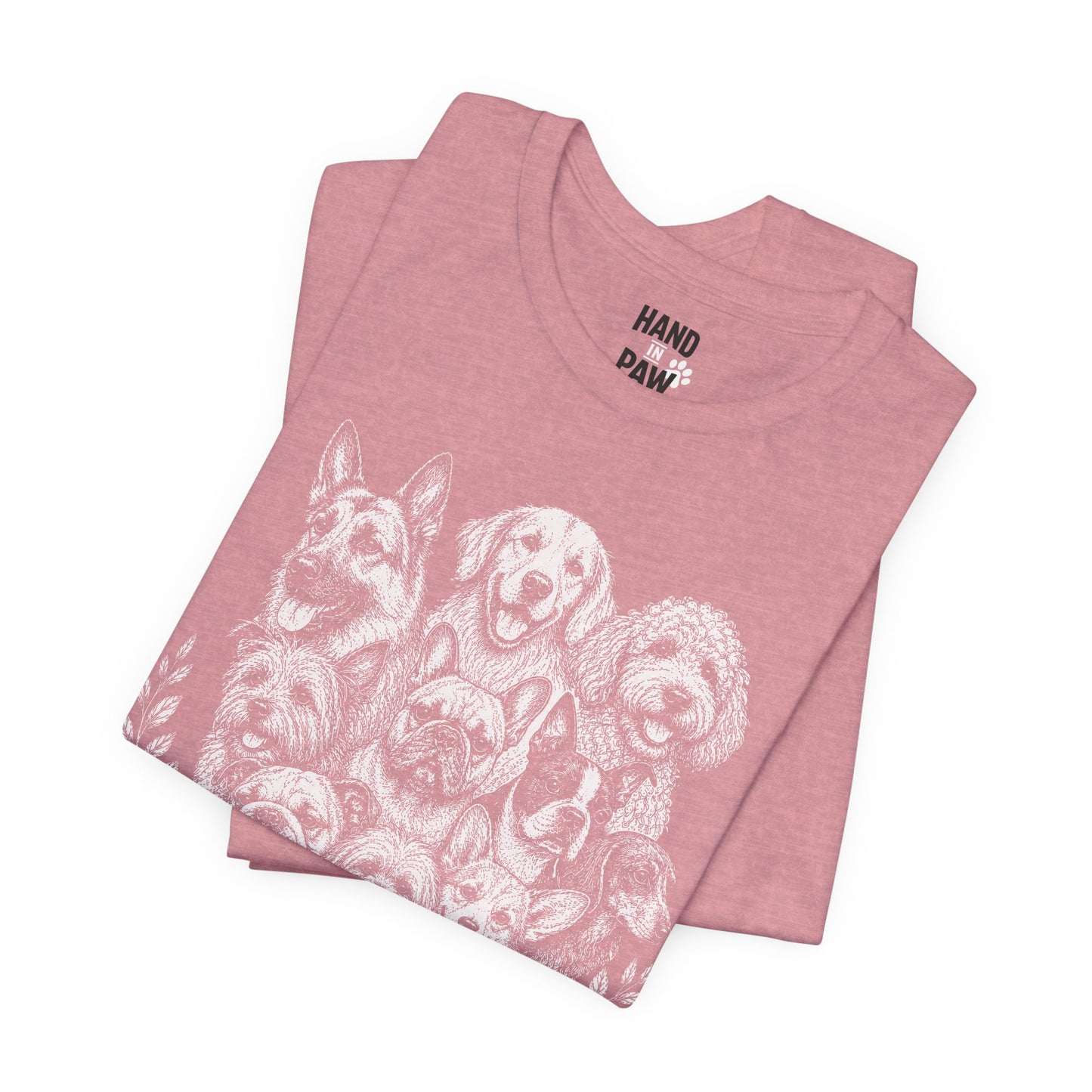 Hand in Paw Animal Rescue - Vintage Animal Sketch Logo T-Shirt