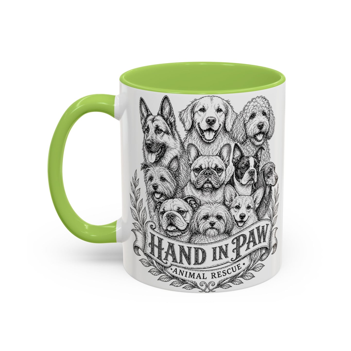 Vintage Animal Sketch Hand in Paw Logo Mug