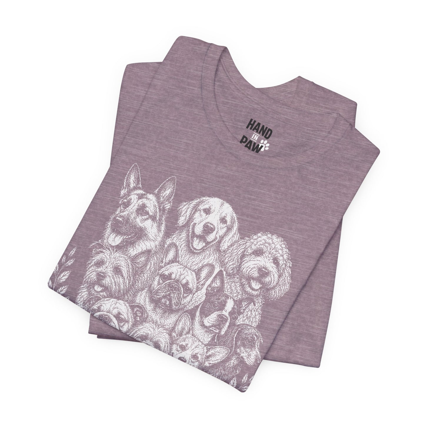 Hand in Paw Animal Rescue - Vintage Animal Sketch Logo T-Shirt
