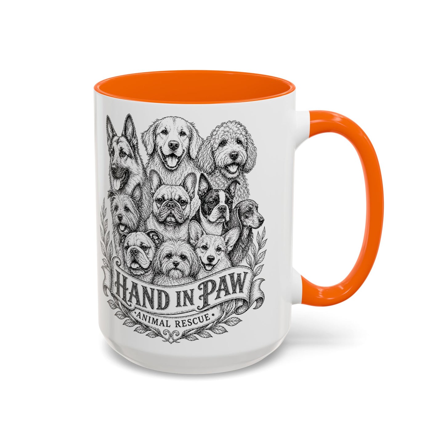 Vintage Animal Sketch Hand in Paw Logo Mug