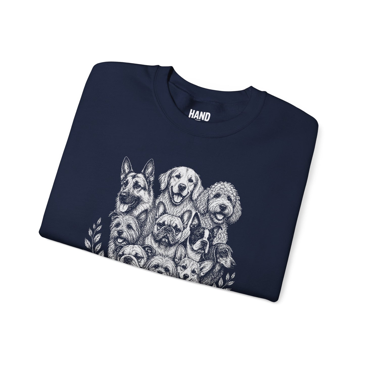 Hand in Paw Animal Rescue - Vintage Animal Sketch Unisex Crewneck Sweatshirt